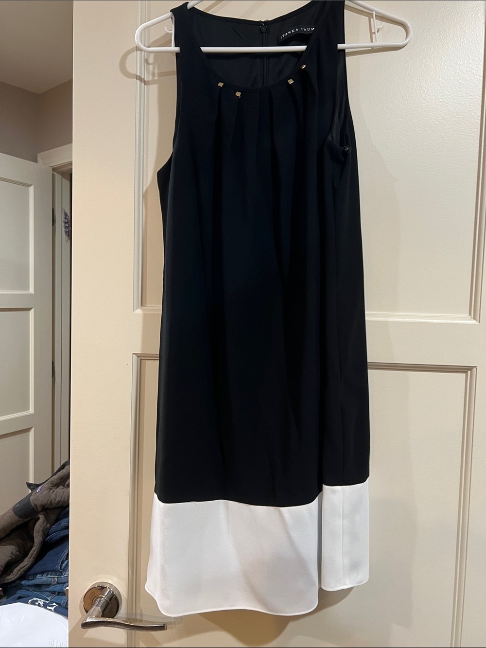 Ivanka Trump Black and White Colorblock Girls' Formal Dress